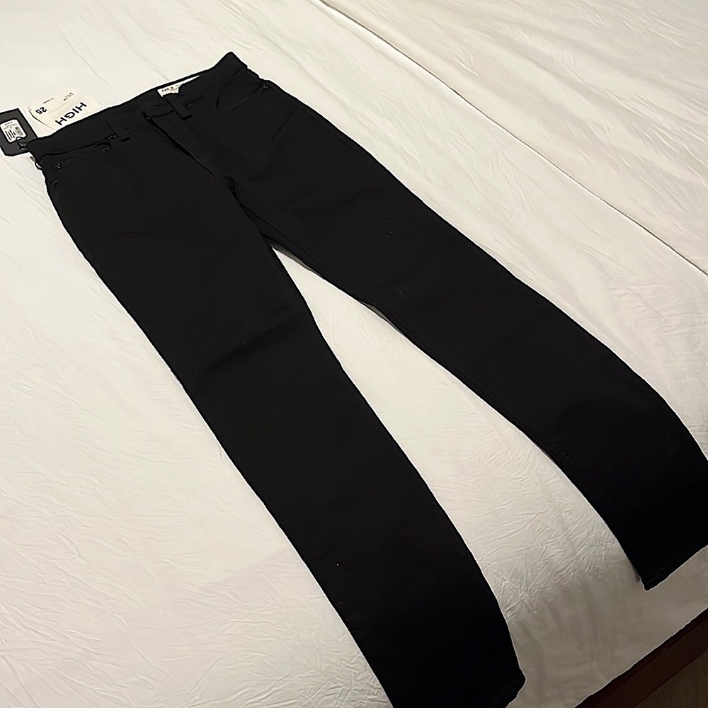 Rag and Bone Nina High-rise black jeans.